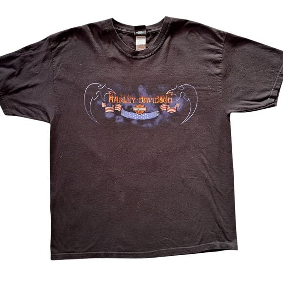 Harley Davidson y2k 2000s vintage double sided graphic print tee las vegas NV XL - Picture 1 of 6